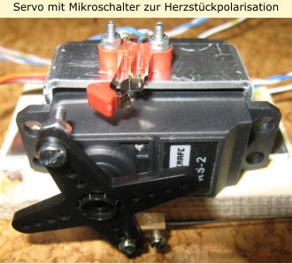 Servo mit Mikroschalter zur Herzst�ckpolarisation
