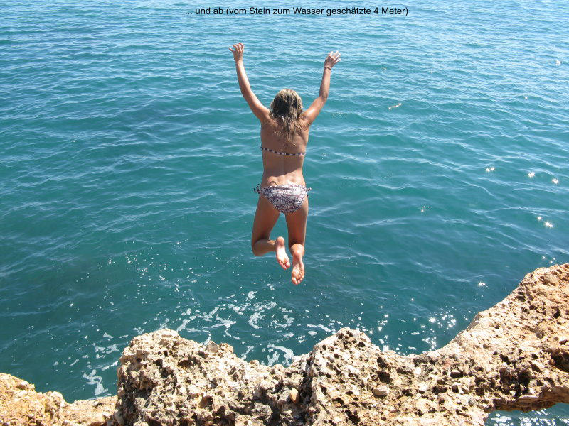 ... und ab (vom Stein zum Wasser gesch�tzte 4 Meter)
